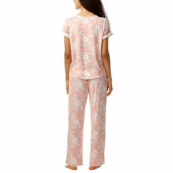 Lucky Brand Womens Pajamas Set 4 Piece Pink Floral - Picture 5 of 8